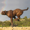 Best Selling Outdoor Garden Panther Life Size Bronze Leopard Statues